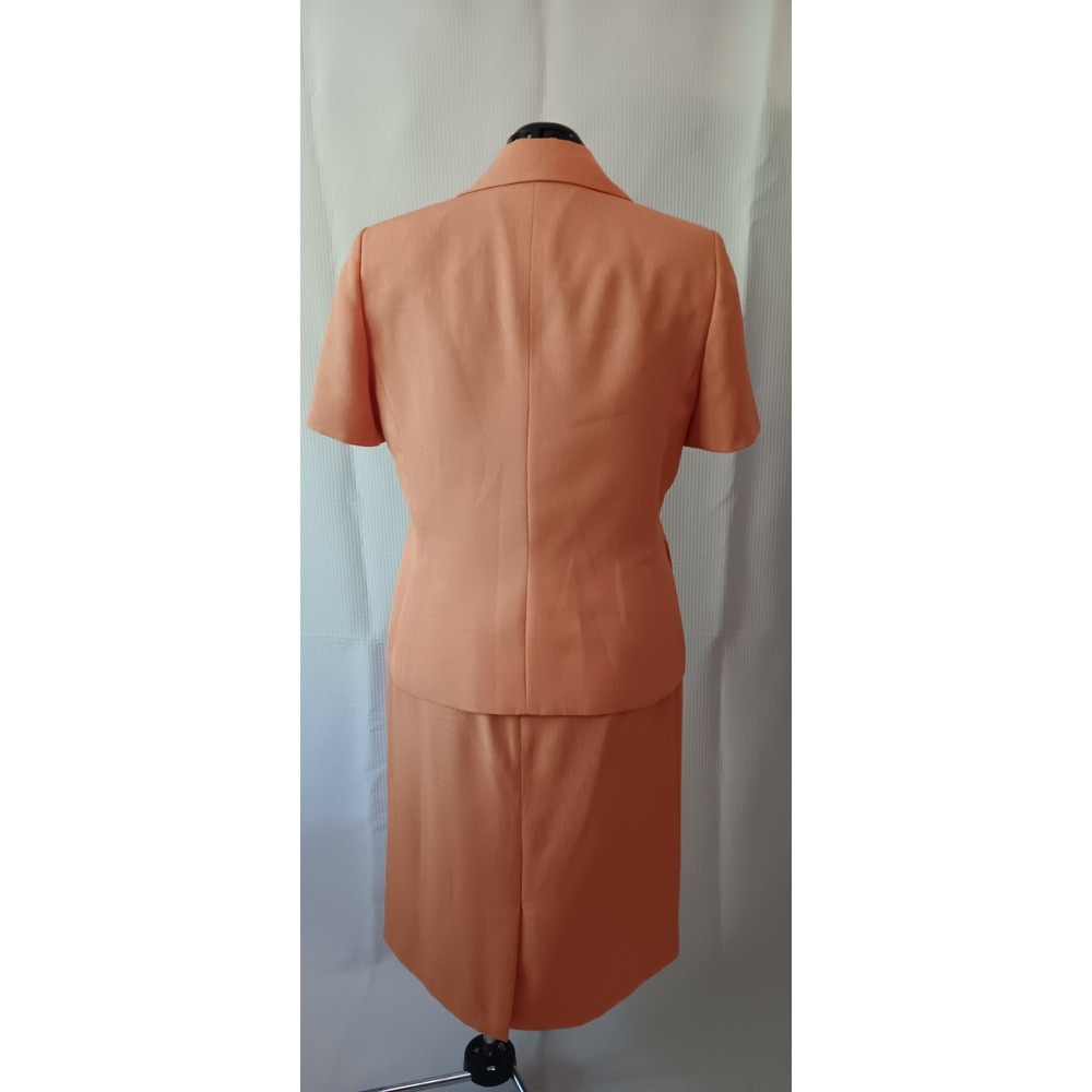 Le Suit Essentials Women Orange Skirt Suit 2pc Blazer Size 16 NEW KS0330 - Picture 2 of 5